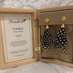 Brackish Claudia Guinea Feather Earrings